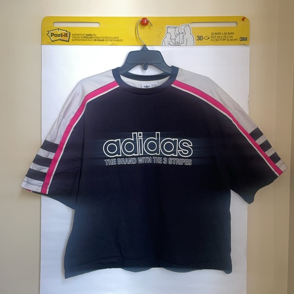ADIDAS The OG Tee DH4183 Black Ivory Pink Crew Neck Short Sleeve Top $40 VGUC XL - Picture 3 of 15